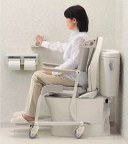 車椅子のままトイレに座っている様子