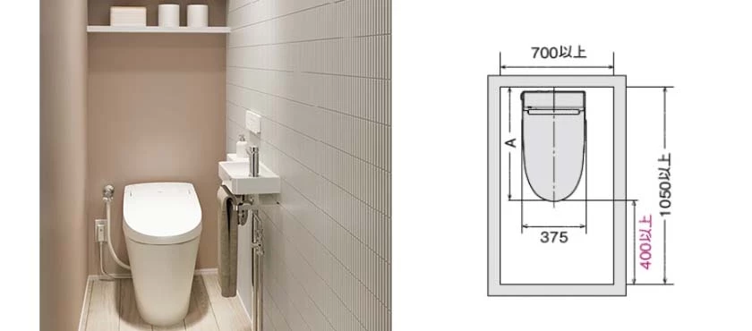 トイレで世界最小級の寸法！狭い空間を広々使う最適の選択