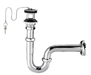 (リクシル)プッシュワンウェイ式排水金具(呼び径32mm)洗面器･手洗器用セット金具