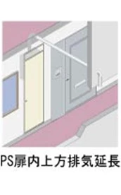 PS扉内設置型（上方排気延長）給湯器