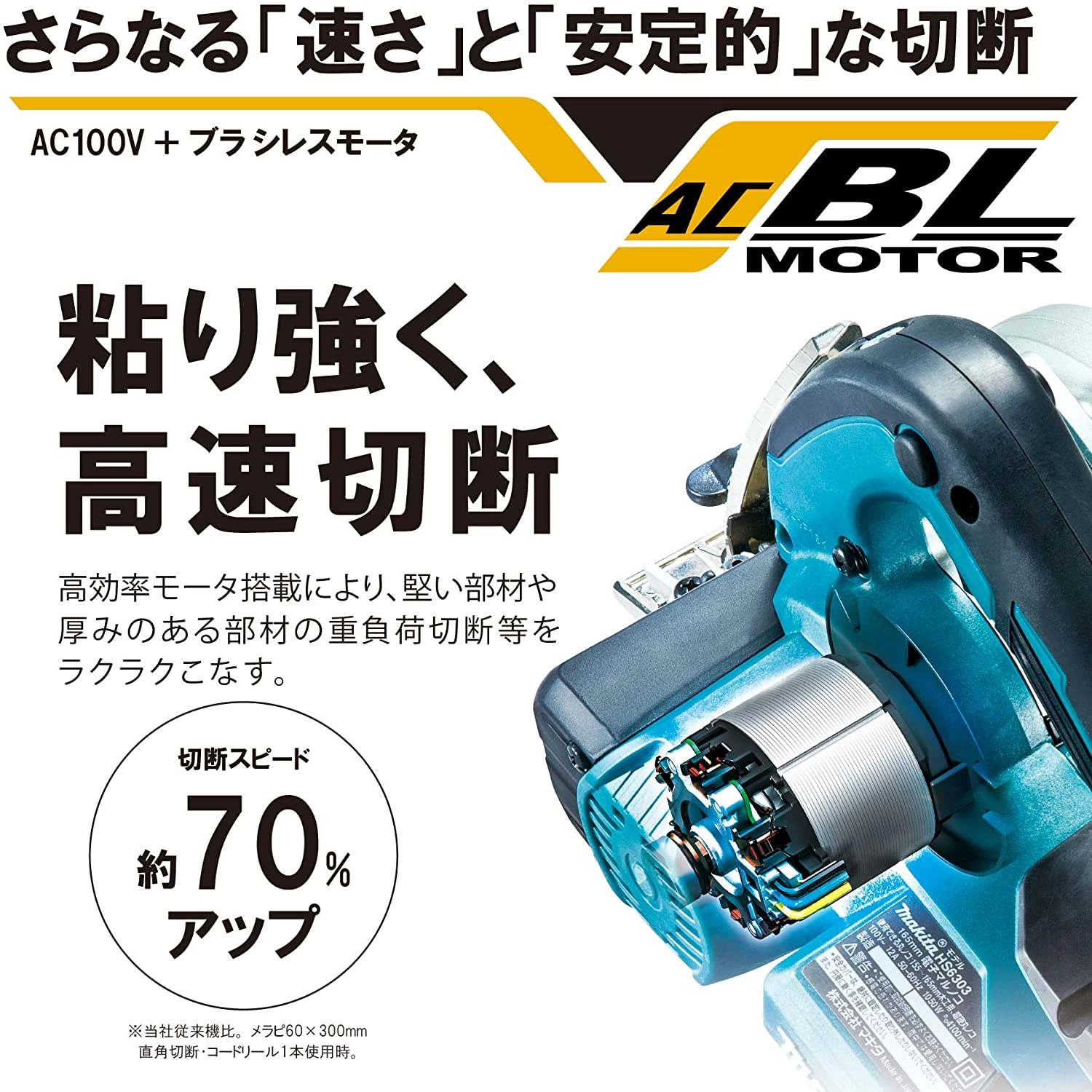 HS6303_切断スピード約70パーセントアップ