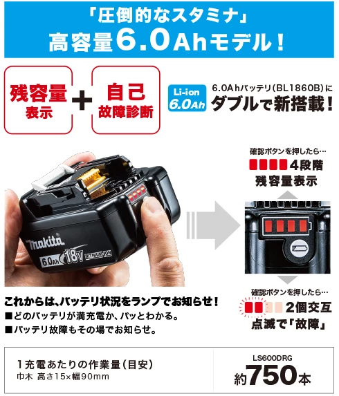 LS600DRG_高容量6.0Ahモデル