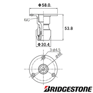 NAF13J58N プッシュマスター 床立上げ用アダプター テーパーネジ（ストレート）