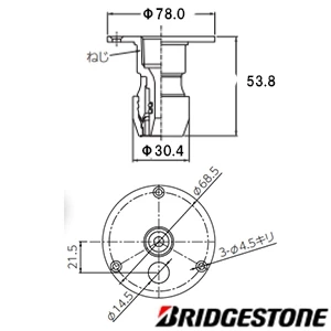 NAF13J8G プッシュマスター 床立上げ用アダプター テーパーネジ（ストレート）