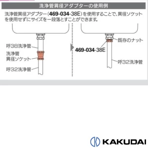 469-034-32D 洗浄管異径アダプター 32×25