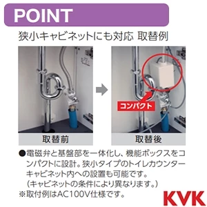 E1700L3BN KVK センサー水栓 AC100V仕様 ダークブラックめっき