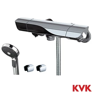 FTB300K3WPHST KVK サーモスタット式シャワー 撥水 メッキ3wayワイドワンストップシャワー付