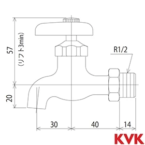 K101 KVK 横水栓 研磨なし