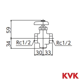 K102 KVK B形鉄管用短胴甲止水栓 ストレーナ内蔵