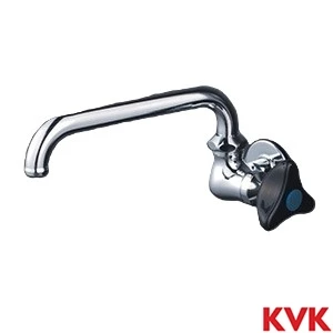 K10L KVK 横形自在水栓　青キャップ付 樹脂ハンドル仕様