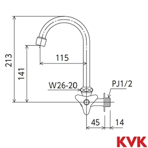 K10SSF KVK 泡沫横形自在水栓
