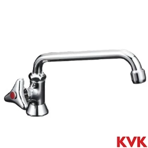 K16NDVLFR24 KVK 立形自在水栓 左ハンドル 244㎜パイプ付 泡沫付