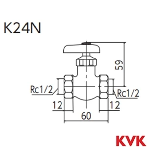 K24N KVK B形鉄管用短胴甲止水栓