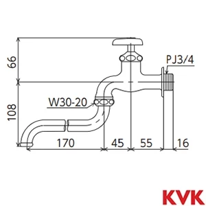 K3-20 KVK 自在水栓20