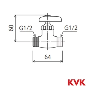 K82 KVK 両端おねじ止水栓