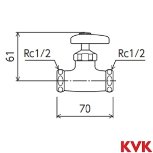 K83 KVK 両端めねじ止水栓