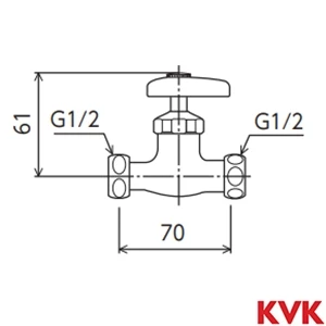 K85 KVK 両ナット付止水栓