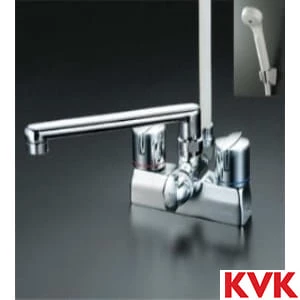 KF205G デッキ形一時止水付2ハンドルシャワー(取付ピッチ100㎜)