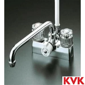KF205 デッキ形一時止水付2ハンドルシャワー(取付ピッチ100㎜)