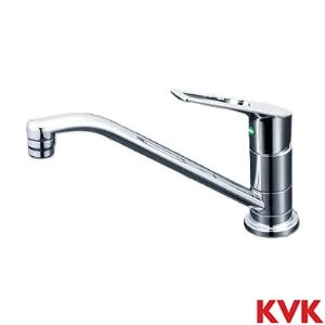 KM5011UTMECHS 取付穴兼用型 シングル混合栓 eレバー 撥水