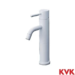 KM7051LM4 シングル混合栓 ロングボディ マットホワイト