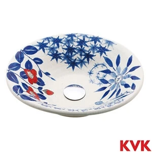 KV202S KVK 手洗鉢　四季絵赤