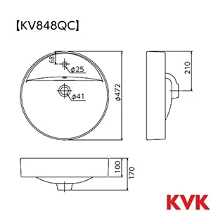 KV848QC KVK 洗面器