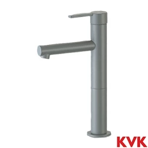 MSL190DLEM6 KVK シングル混合栓 ロングボディ マットグレー