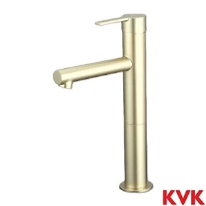MSL190DLESG KVK シングル混合栓 ロングボディ サテンゴールド