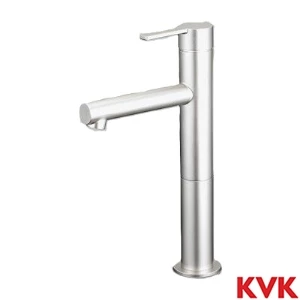 MSL190DLETS KVK シングル混合栓 ロングボディ チタニウムシルバー