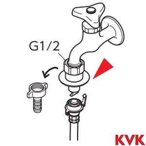 PZ789N KVK 緊急止水機能付ノズル G1/2 とめるゾウ付 緊急止水機能付