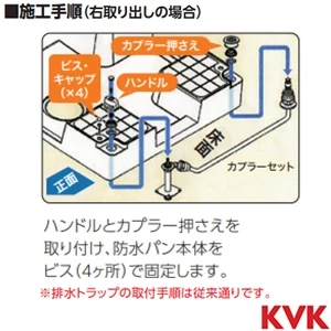 SC1390N-R KVK 水栓コンセント内蔵型防水パン 右仕様 逆止弁なし