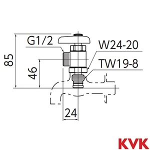 Z609 KVK 分岐用水栓上部本体