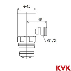 ZK6061PN シングル混合栓用分岐金具