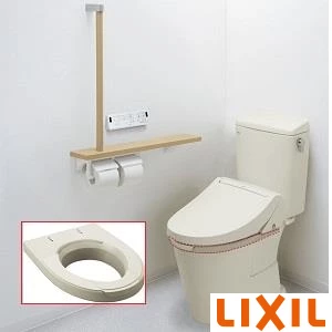 LIXIL(リクシル) CWA-250KA32B シャワートイレ付補高便座 KAシリーズ[貯湯式][壁リモコン][KA32][フルオート便器洗浄付 隅付・平付タンク用][50mmタイプ]