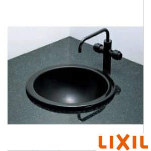 L-24/UKN+LF-740/SAB+LF-3SV(485)K+LF-30PAL 釉の美 オーバーカウンター式手洗器