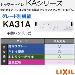 LIXIL(リクシル) YBC-Z30H+YDT-Z380H+CW-KA31A アメージュ便器+シャワートイレKAシリーズ[床排水][排水芯120･200～550mm][手洗い付き]