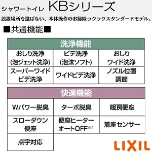 LIXIL(リクシル) YBC-Z30S+DT-Z350+CW-KB32 アメージュ便器+シャワートイレKBシリーズ[床排水][排水芯200mm][手洗いなし]