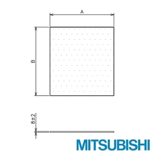 F-50F 有圧換気扇ウェサ゛ーカハ゛ー用予備フィルター