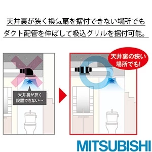 V-18ZMPC7 中間取付形ダクトファン 大風量タイプ 1～3部屋換気用