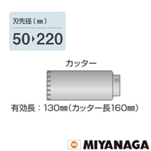 PCALC50C ミヤナガ ALCコア/ポリ カッター 50