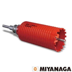 PCD180 ミヤナガ ドライモンドコアドリル(セット) ストレートシャンク 刃先径180mm