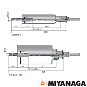 PCWSCD175 ミヤナガ ウッディングコアドリル用センタードリル
