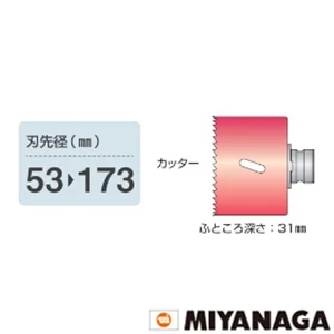 SLPM130 ミヤナガ S-LOCK バイメタルホールソー プラマス用 130