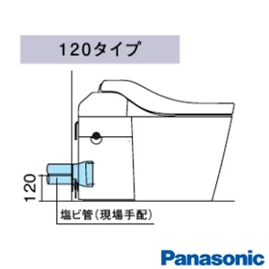 パナソニック CH160FP アラウーノS160 配管セット[タンクレストイレ][壁排水:120･155mm]