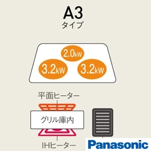 KZ-AN36S IHクッキングヒーター ビルトインタイプ Aシリーズは凍ったままIHグリル機能搭載。手間なく手軽に凍ったままの食材をそのまま焼き上げることができます。