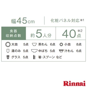 RSW-405GP 食器洗乾燥機 ステンレス