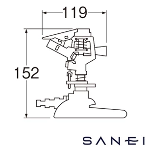 C517-13 SANEI(サンエイ) PCパートサークルスプリンクラー
