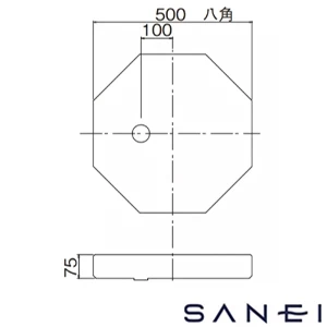 G211P8-B SANEI(サンエイ) 水栓パン Octagon（オクタゴン）