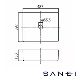 G23P4G-B SANEI(サンエイ) スクエアパン深型（ゴム栓付）